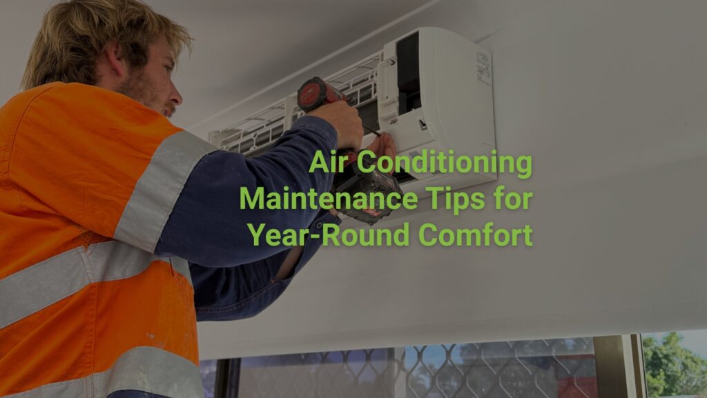 a licensed electrician from AIS electrical is doing an air conditioning cleaning for air conditioning maintenance