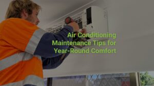 a licensed electrician from AIS electrical is doing an air conditioning cleaning for air conditioning maintenance