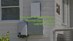 Solar Inverter Replacement: Warning Signs, Costs & Upgrade Options Your solar inverter is the heart of your solar energy system. Without it, your solar panels can’t convert sunlight into usable electricity for your home or business. But like any technology, inverters don’t last forever. Knowing when you need a solar inverter replacement can save you from rising electricity bills, reduced energy production, and costly system failures. This guide explains the key warning signs, replacement costs, and upgrade options so you can keep your solar system running at peak performance. Quick Answer: When Should You Replace a Solar Inverter? Most solar inverters last between 10–15 years. Common signs you may need a solar inverter replacement include: Frequent shutdowns Error messages Reduced solar output Higher electricity bills Physical damage or corrosion Key Takeaways Solar inverters are critical to system performance Most inverters need replacement after 10–15 years Reduced energy output is a major warning sign Upgrading your inverter can improve efficiency and monitoring Modern inverters offer smarter energy management features What Does a Solar Inverter Do? A solar inverter converts: DC electricity generated by solar panels into AC electricity used by your appliances and electrical system Without a functioning inverter, your solar system cannot power your property effectively. Key Roles of a Solar Inverter: Power conversion Grid synchronization System safety management Energy monitoring and optimization A healthy inverter ensures your solar energy system runs efficiently and safely. How Long Do Solar Inverters Last? Most solar inverters have a lifespan of: 10–15 years for standard string inverters Longer for premium or microinverter systems However, several factors affect longevity. Factors That Impact Inverter Lifespan: Installation quality Heat and weather exposure Ventilation System load and usage Regular maintenance Proper maintenance and monitoring can help extend the life of your inverter significantly. Warning Signs You Need a Solar Inverter Replacement Recognizing problems early can prevent major energy losses. 1. Frequent Shutdowns If your inverter regularly turns off or disconnects, it may indicate: Internal faults Overheating Grid communication issues 2. Error Messages or Fault Codes Modern systems display warning notifications when problems occur. Common issues include: Voltage faults Communication errors Ground faults Persistent error messages usually mean professional inspection is needed. 3. Reduced Solar Energy Output One of the biggest warning signs is declining system performance. Signs Include: Lower solar production Increased reliance on grid electricity Higher electricity bills Monitoring apps can help identify sudden drops in output. 4. Physical Damage or Corrosion Visible wear often indicates internal deterioration. Look for: Rust or corrosion Cracks or water damage Burn marks or discoloration Environmental exposure is a common cause of inverter failure. 5. Unusual Noises Buzzing, clicking, or hissing sounds may indicate: Electrical faults Failing components Cooling system issues A healthy inverter should operate quietly. Common Causes of Solar Inverter Failure Several issues can shorten inverter lifespan. Most Common Causes: Overheating due to poor ventilation Moisture and humidity damage Incorrect installation Power surges or electrical faults Age-related component failure Routine servicing can help identify these issues before they become serious. Repair vs Solar Inverter Replacement: Which Is Better? Sometimes repairs are possible—but not always cost-effective. When Repairs Make Sense: Minor faults Newer inverter models Warranty coverage available When Replacement Is Better: Inverter is over 10 years old Frequent recurring faults Major internal damage Repair costs approaching replacement cost Upgrading often improves system efficiency and reliability long-term. Solar Inverter Replacement Cost The cost of solar inverter replacement depends on: Inverter type System size Installation requirements Brand and features Typical Cost Factors: New inverter unit Labour and installation Electrical upgrades if required Monitoring system integration Premium smart inverters may cost more upfront but deliver better performance and monitoring. Best Solar Inverter Upgrade Options Modern inverters offer major improvements over older systems. 1. String Inverters Best for: Standard residential systems Roofs with minimal shading 2. Microinverters Best for: Complex roof layouts Shaded panels Maximum panel optimization 3. Hybrid Inverters Best for: Battery storage integration Future energy upgrades Hybrid systems allow you to: Store excess solar energy Improve backup power capabilities Increase energy independence Advanced Features in Modern Solar Inverters Today’s inverters offer smarter technology and better energy management. Popular Features: Mobile app monitoring Real-time energy tracking Battery compatibility Smart home integration Improved energy efficiency These upgrades help maximize your solar investment. Why Professional Installation Matters A solar inverter replacement should always be completed by a licensed professional. Benefits of Professional Installation: Safe electrical work Warranty protection Compliance with Australian standards Optimized system performance Improper installation can reduce efficiency and create safety risks. How to Maximize Performance After Replacement To get the most from your new inverter: Maintenance Tips: Schedule regular inspections Keep ventilation areas clear Monitor energy production regularly Address faults immediately Preventive maintenance extends system life and improves reliability. FAQs About Solar Inverter Replacement How often should solar inverters be replaced? Most require replacement after 10–15 years. Can I upgrade my inverter without replacing solar panels? Yes. In many cases, the inverter can be upgraded independently. How do I know if my inverter is failing? Common signs include reduced output, error messages, shutdowns, and rising energy bills. Are modern solar inverters more efficient? Yes. New models offer better efficiency, monitoring, and battery integration. Conclusion Your inverter is one of the most important components of your solar energy system. Recognizing the signs of inverter failure early can help you avoid energy losses, improve system performance, and future-proof your solar setup. Whether you need a simple replacement or a complete upgrade, investing in the right inverter ensures your solar system continues delivering maximum value. Get Expert Solar Inverter Replacement Services Not sure if your inverter needs replacing? We’ll inspect your solar system, identify performance issues, and recommend the best solar inverter replacement option for your home or business. Why Choose Us? ✅ Licensed solar electricians ✅ Expert fault diagnosis ✅ High-performance inverter upgrades ✅ Safe and compliant installation ✅ Honest advice and transparent pricing Whether your inverter is failing, outdated, or underperforming, we’ll help restore your system’s efficiency and reliability. 👉 Learn more about our services: /what-we-do/ 👉 Request your solar inverter assessment today: /contact-us/ Protect your solar investment with a professional solar inverter replacement.